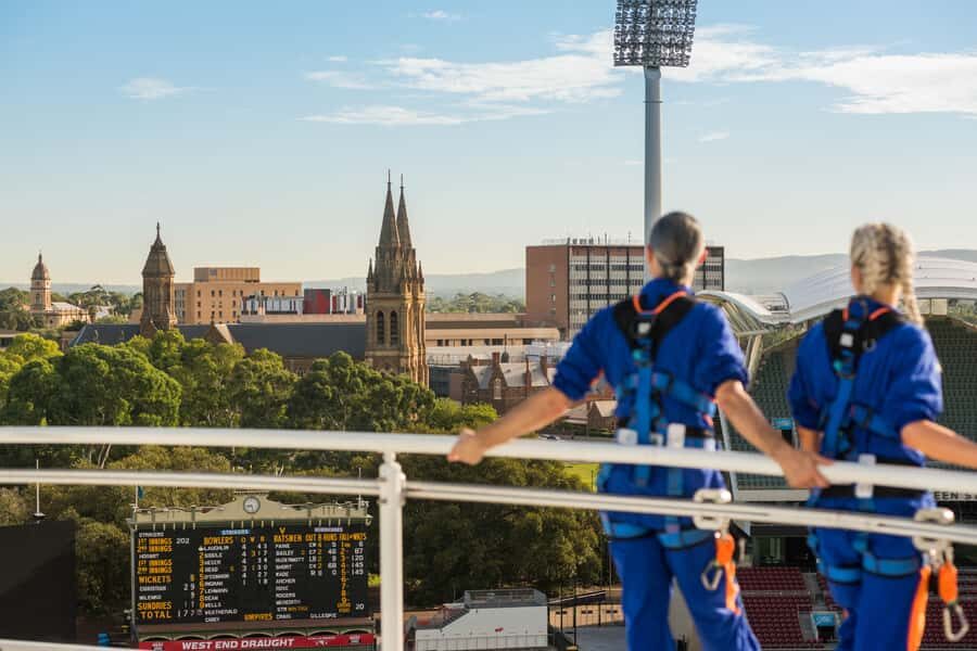 Adelaide: Rooftop Climbing Experience of the Adelaide Oval - The first deck: get your bearings above Adelaide