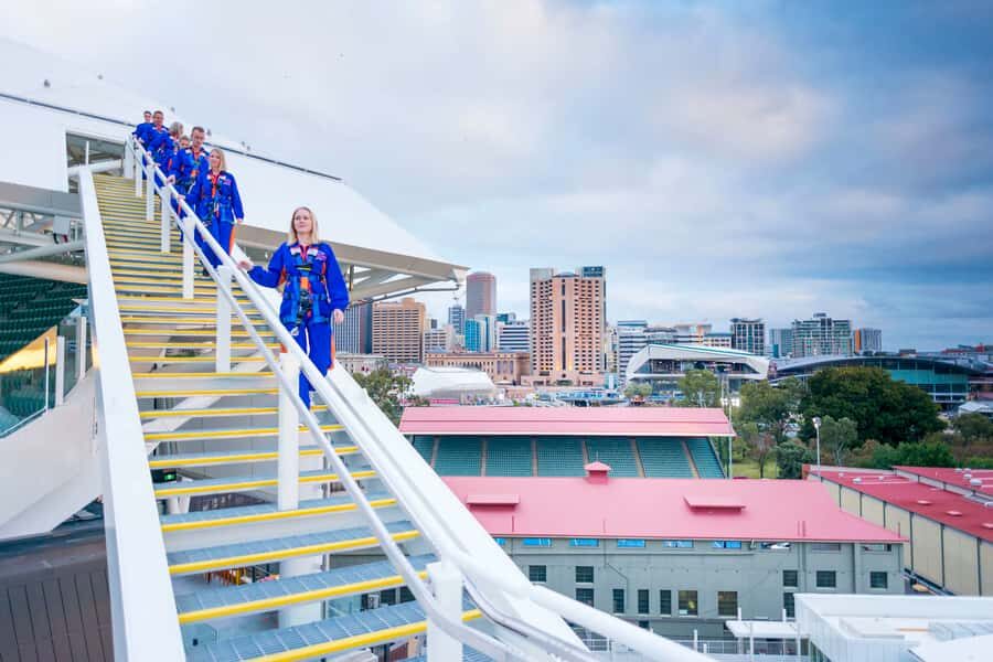Adelaide: Rooftop Climbing Experience of the Adelaide Oval - The lean out at 164 feet: the moment you’ll remember