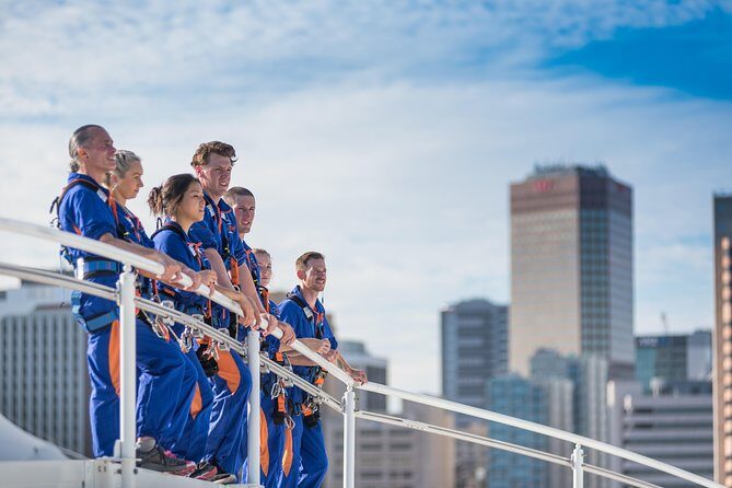 RoofClimb Adelaide Oval Experience - Crossing the link bridge and getting harnessed