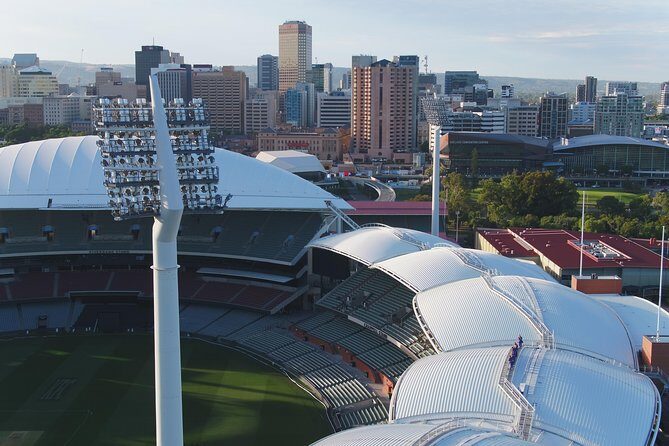 RoofClimb Adelaide Oval Experience - The Riverbank platform: your 50-metre lean-out moment